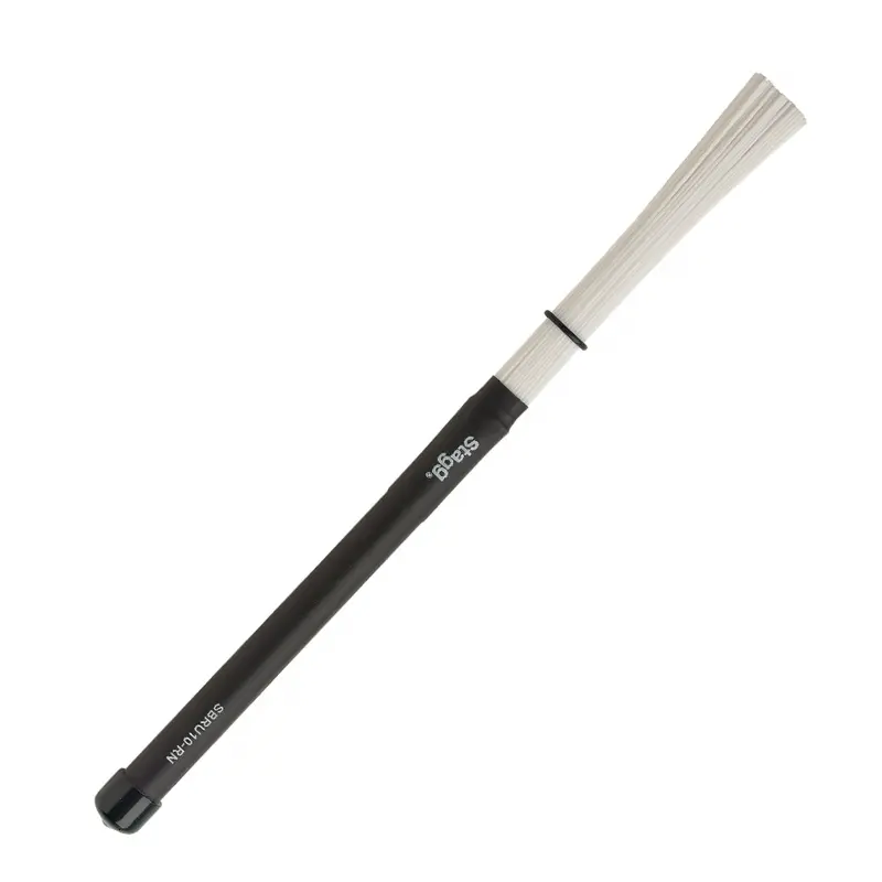Sbru10-Rn Nylon Drum Brushes – Rubber-Handle Design For Quiet Practice 1