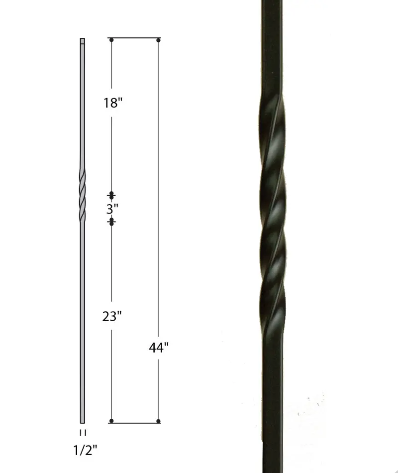 Single-Twist Iron Baluster Model 2550 1