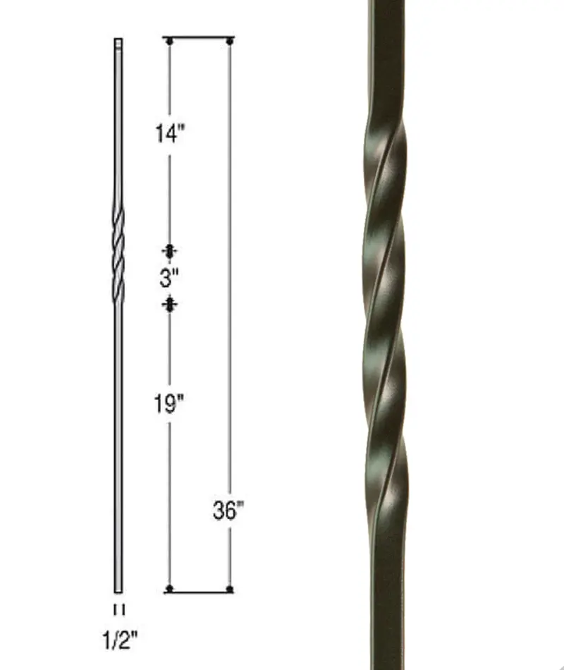 Single-Twist Iron Baluster Model 2650 1