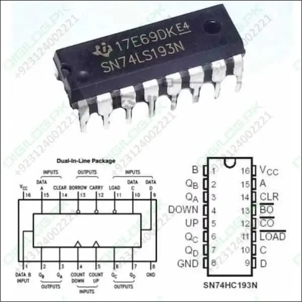 Sn74Ls193N Synchronous 4-Bit Binary Counter Ic – Compatible With 74Hc193 And 74193 1