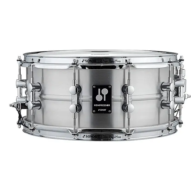Sonor Kompressor Aluminum Snare Drum – 6.5" X 14", Polished Finish 1