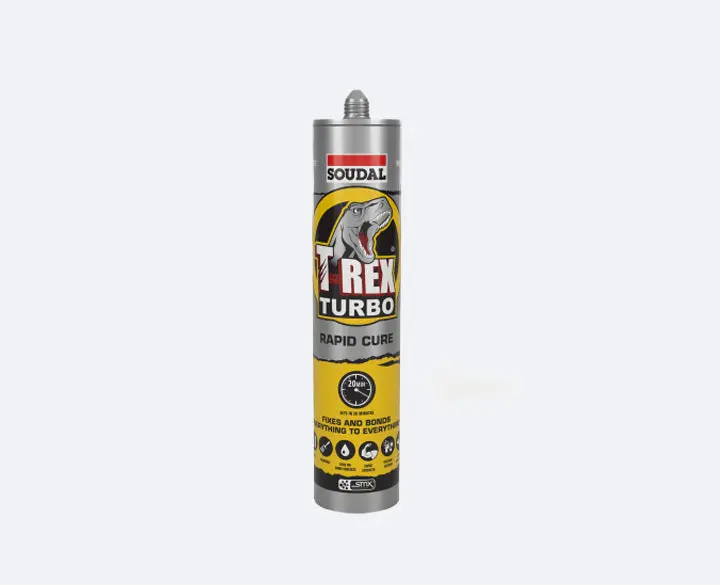 Soudal T-Rex Power Turbo Rapid-Set Adhesive Cartridge 1