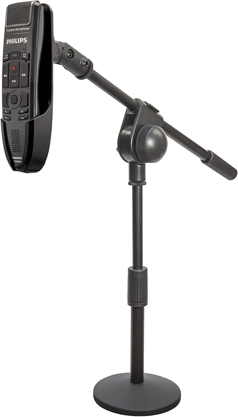 Speechmike Premium Air Wireless Dictation Microphone – Smp4000 With Adjustable Boom Arm Stand For Professional Voice Capture 1