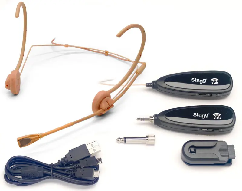 Stagg Suw 10H-Be Wireless Beige Headset Microphone System 1