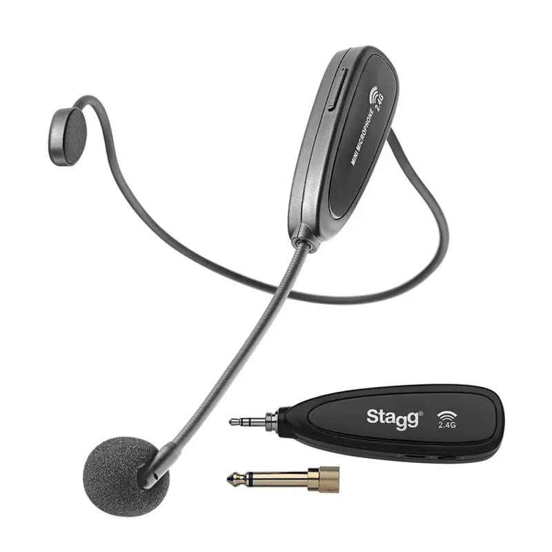 Stagg Suw 12H-Bk Wireless Black Headset Microphone Bundle 1