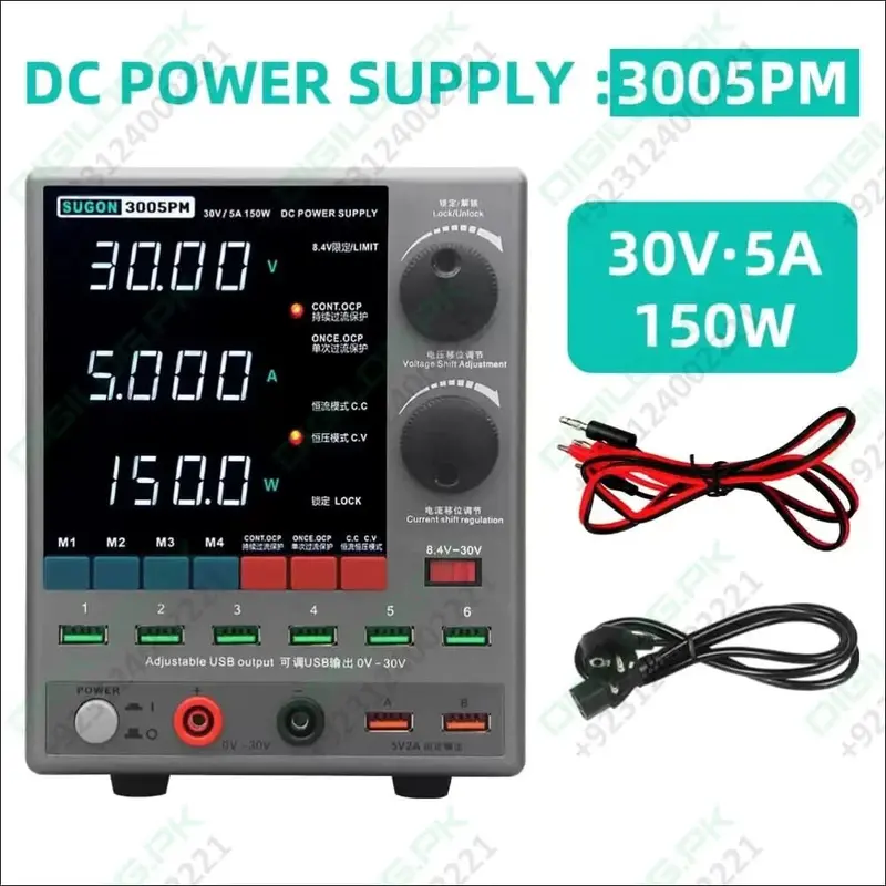 Sugon 3005Pm Precision Dc Power Supply – 30V/5A Switching Bench Psu With 4-Digit Led Display 1