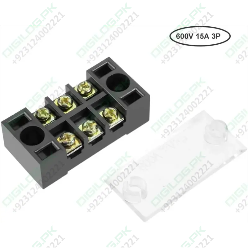 Tb-1503L Heavy-Duty Terminal Block – 3-Pole, 600V, 15A, Screw-Type Connector 1