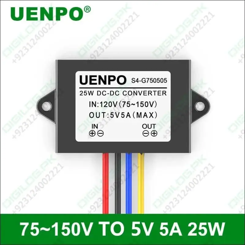 Uenpo 5V 5A Isolated Dc-Dc Converter — Wide Input Range (75–150V) To 5V Output 1