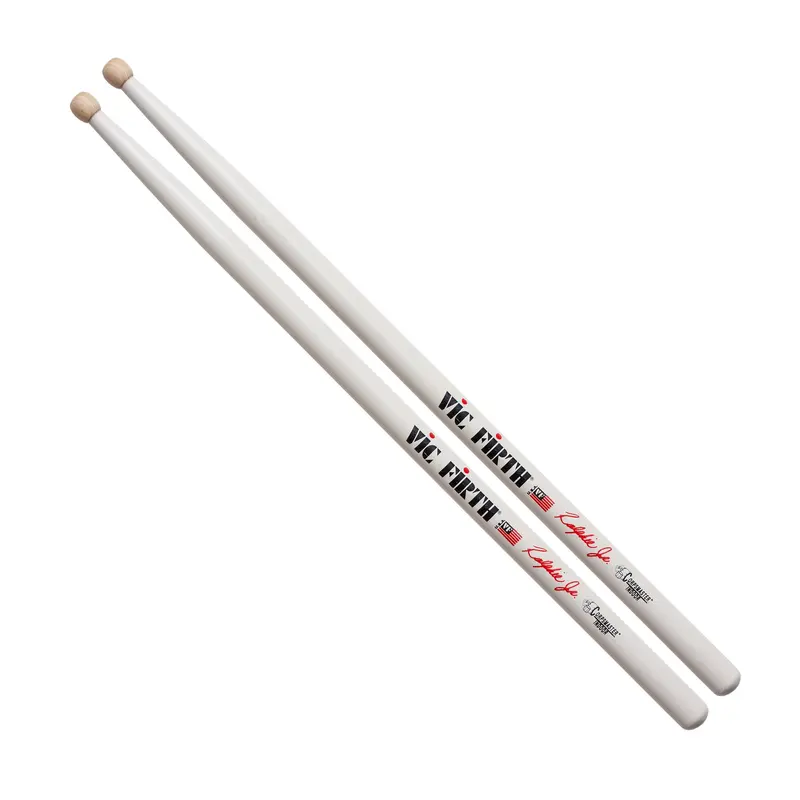 Vic Firth Corpsmaster Ralphie Jr. Marching Drumsticks – Signature Brass Band Design 1