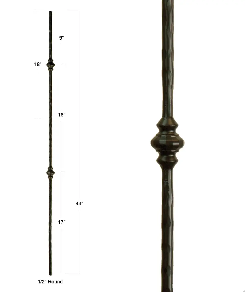 Victorian-Style Double Round Knuckle Iron Baluster – Model 2773 1