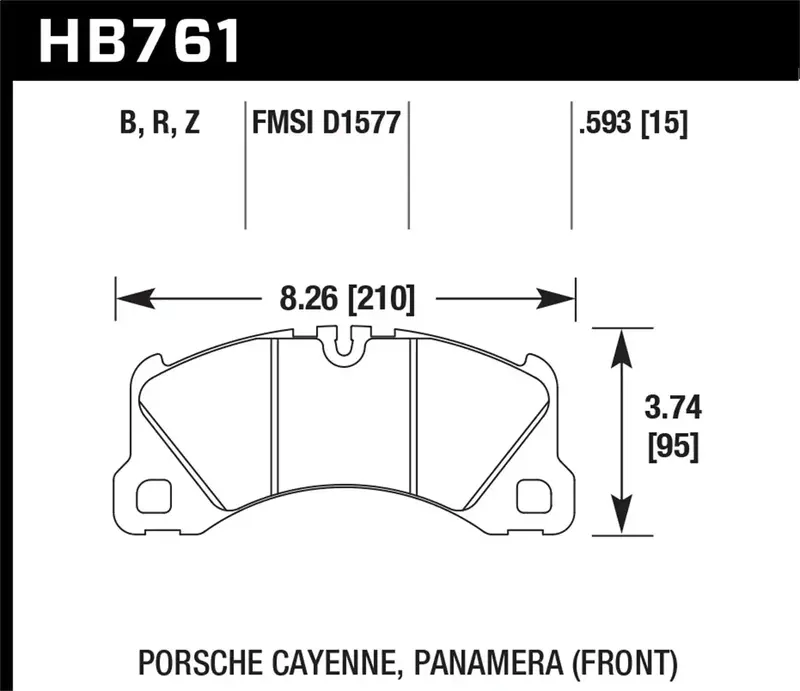 Hawk Performance Hb761Z.593 Ceramic Brake Pads – 0.593" Thickness, High-Performance Friction 1