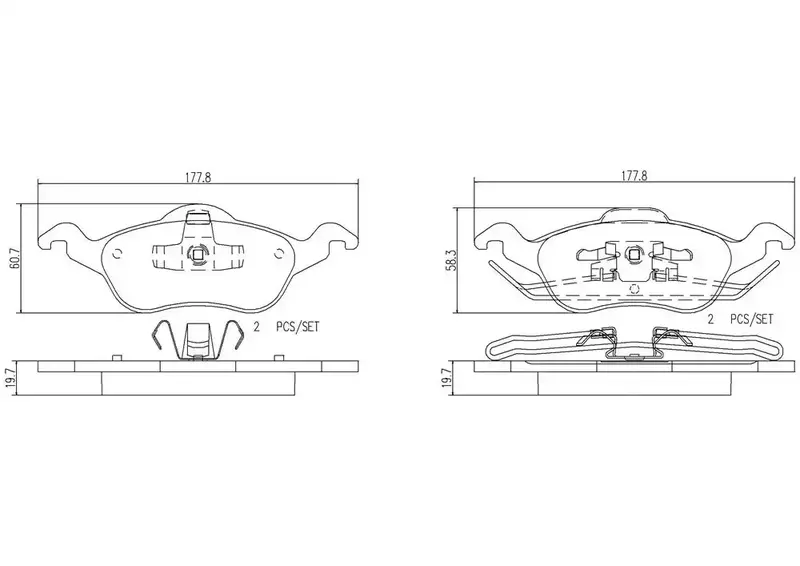 Premium Disc Brake Pad Set – High-Friction Replacement Kit 1